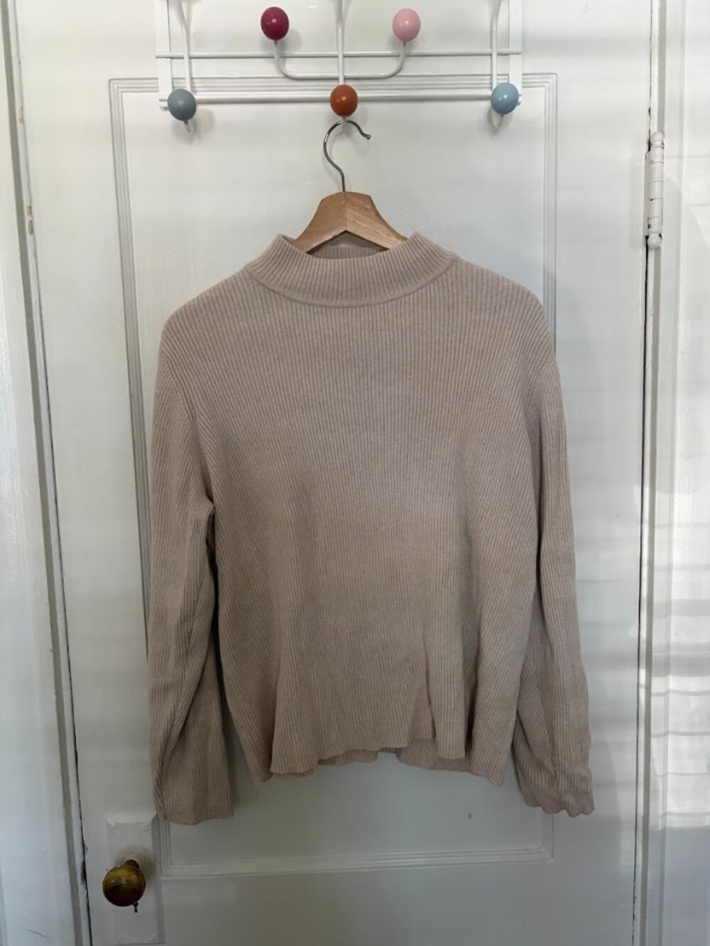 Karen Scott Ribbed Mock-Neck Pullover Sweater